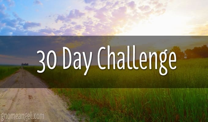 Do you want to get more out of your day? Do you want to achieve your goals? Do you want to change some "bad" habits? Then why not sign up to do the GnomeAngel.com 30 Day Challenge. Based on the principles taugh in Hal Elrod's Miracle Mornings you can change your life in just 30 Days. Sign up now at GnomeAngel.com.