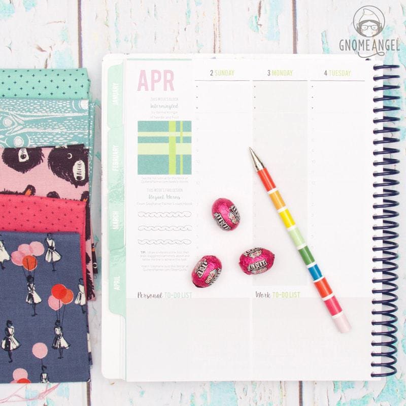 52 Weeks with The Quilter's Planner - Join Angie Wilson of GnomeAngel.com in 2017 to sew all 52 block tutorials included in The Quilter's Planner. Make blocks, learn skills and win prizes - what more could you want? Find out more on www.gnomeangel.com