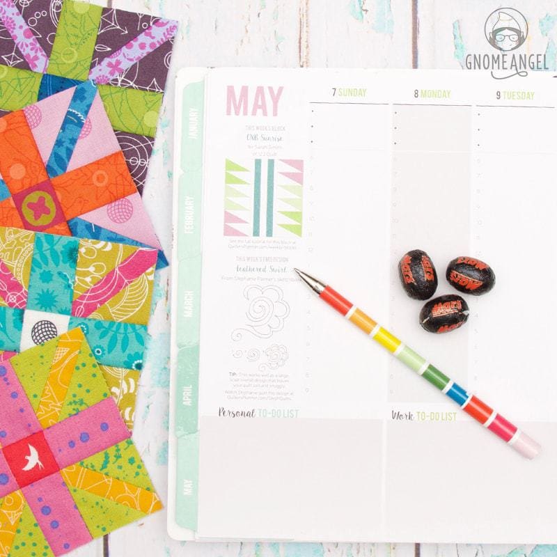 52 Weeks with The Quilter's Planner - Join Angie Wilson of GnomeAngel.com in 2017 to sew all 52 block tutorials included in The Quilter's Planner. Make blocks, learn skills and win prizes - what more could you want? Find out more on www.gnomeangel.com