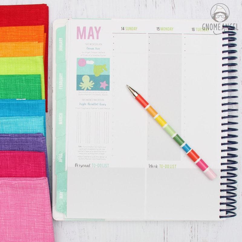 52 Weeks with The Quilter's Planner - Join Angie Wilson of GnomeAngel.com in 2017 to sew all 52 block tutorials included in The Quilter's Planner. Make blocks, learn skills and win prizes - what more could you want? Find out more on www.gnomeangel.com