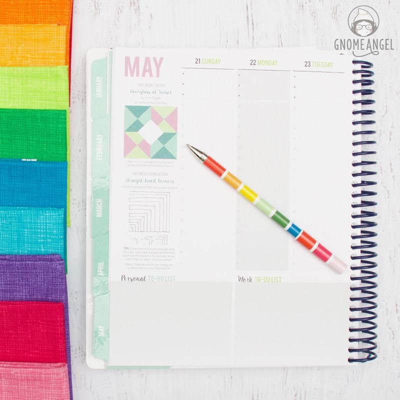 52 Weeks with The Quilter's Planner - Join Angie Wilson of GnomeAngel.com in 2017 to sew all 52 block tutorials included in The Quilter's Planner. Make blocks, learn skills and win prizes - what more could you want? Find out more on www.gnomeangel.com