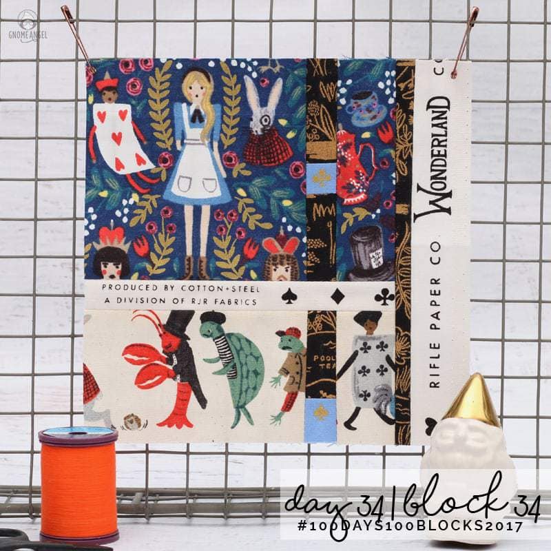 #100Days100Blocks2017 - Angie Wilson's version of Tula Pink's City Sampler using all Cotton + Steel Fabrics combined with Cotton + Steel Sulky Thread. See more www.GnomeAngel.com