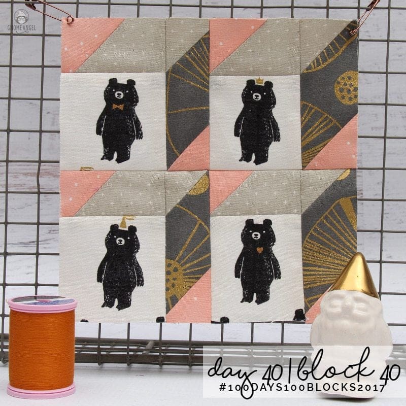 #100Days100Blocks2017 - Angie Wilson's version of Tula Pink's City Sampler using all Cotton + Steel Fabrics combined with Cotton + Steel Sulky Thread. See more www.GnomeAngel.com