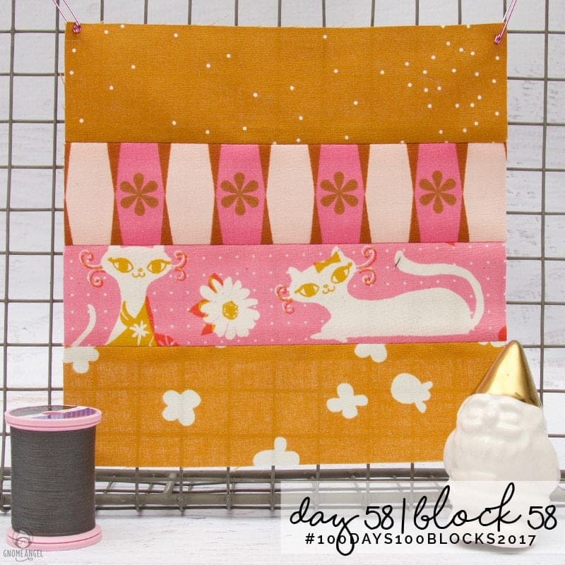 #100Days100Blocks2017 - Angie Wilson's version of Tula Pink's City Sampler using all Cotton + Steel Fabrics combined with Cotton + Steel Sulky Thread. See more www.GnomeAngel.com