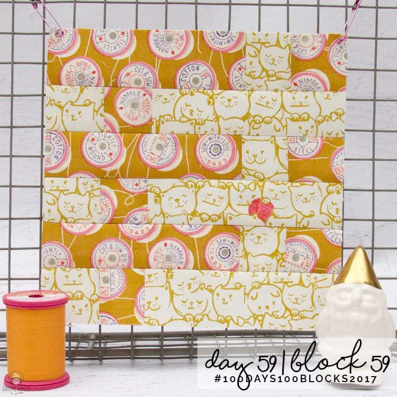 #100Days100Blocks2017 - Angie Wilson's version of Tula Pink's City Sampler using all Cotton + Steel Fabrics combined with Cotton + Steel Sulky Thread. See more www.GnomeAngel.com