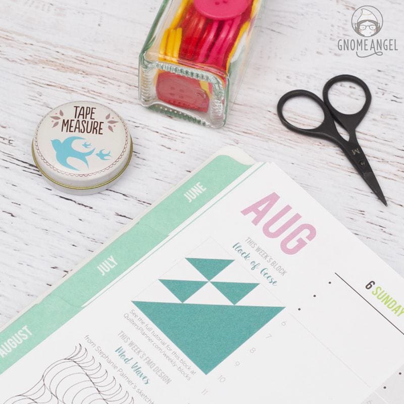 52 Weeks with The Quilter's Planner - Join Angie Wilson of GnomeAngel.com in 2017 to sew all 52 block tutorials included in The Quilter's Planner. Make blocks, learn skills and win prizes - what more could you want? Find out more on www.gnomeangel.com