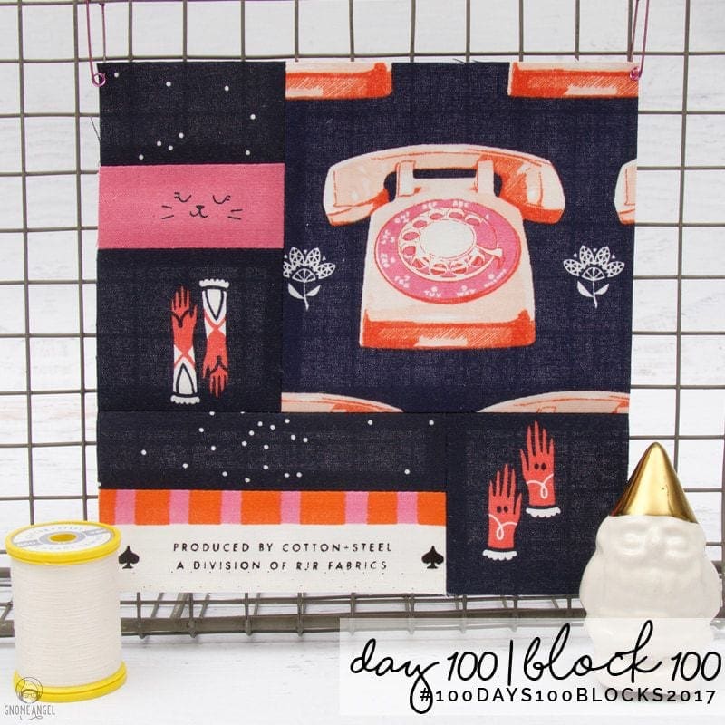 #100Days100Blocks2017 - Angie Wilson's version of Tula Pink's City Sampler using all Cotton + Steel Fabrics combined with Cotton + Steel Sulky Thread. See more www.GnomeAngel.com