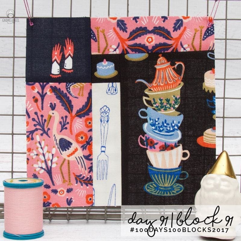 #100Days100Blocks2017 - Angie Wilson's version of Tula Pink's City Sampler using all Cotton + Steel Fabrics combined with Cotton + Steel Sulky Thread. See more www.GnomeAngel.com