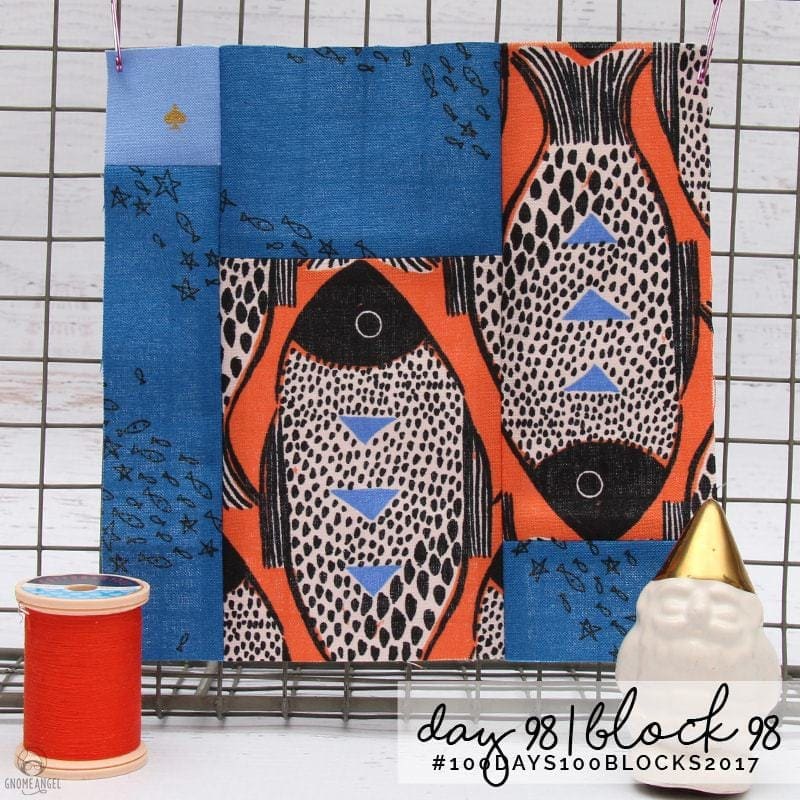 #100Days100Blocks2017 - Angie Wilson's version of Tula Pink's City Sampler using all Cotton + Steel Fabrics combined with Cotton + Steel Sulky Thread. See more www.GnomeAngel.com