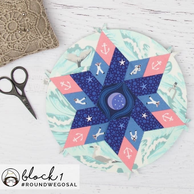 Roud We Go by Sue Daley - Come and sew the blocks in Sue Daley's Round We Go Block of the Month and you could win some fabulous prizes. See more www.GnomeAngel.com