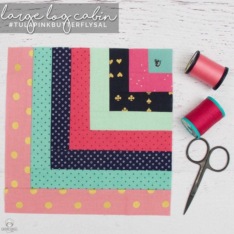 Tula Pink Butterfly Quilt Sew-along hosted by Angie Wilson of GnomeAngel.com, Nicole of Snips Snippets and Chelsea of Pink Door Fabrics. Sew this amazing quilt and win prizes. More details at GnomeAngel.com