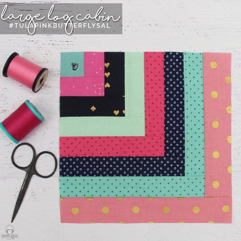 Tula Pink Butterfly Quilt Sew-along hosted by Angie Wilson of GnomeAngel.com, Nicole of Snips Snippets and Chelsea of Pink Door Fabrics. Sew this amazing quilt and win prizes. More details at GnomeAngel.com