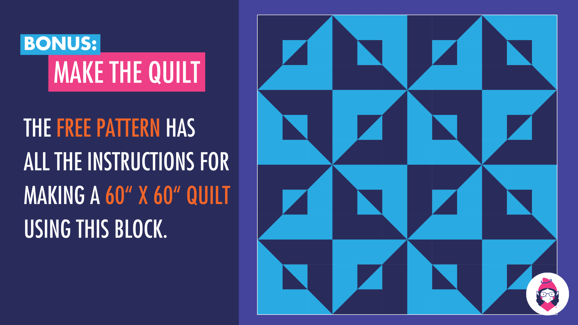 Betty's Delight Patchwork Block Tutorial Quilt Layout Card