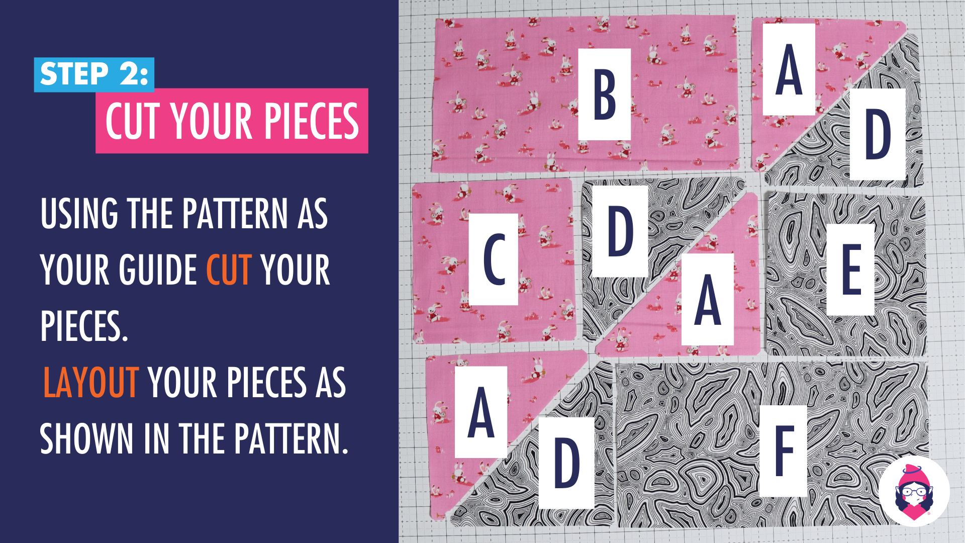 Betty's Delight Patchwork Block Tutorial Step 2 Card