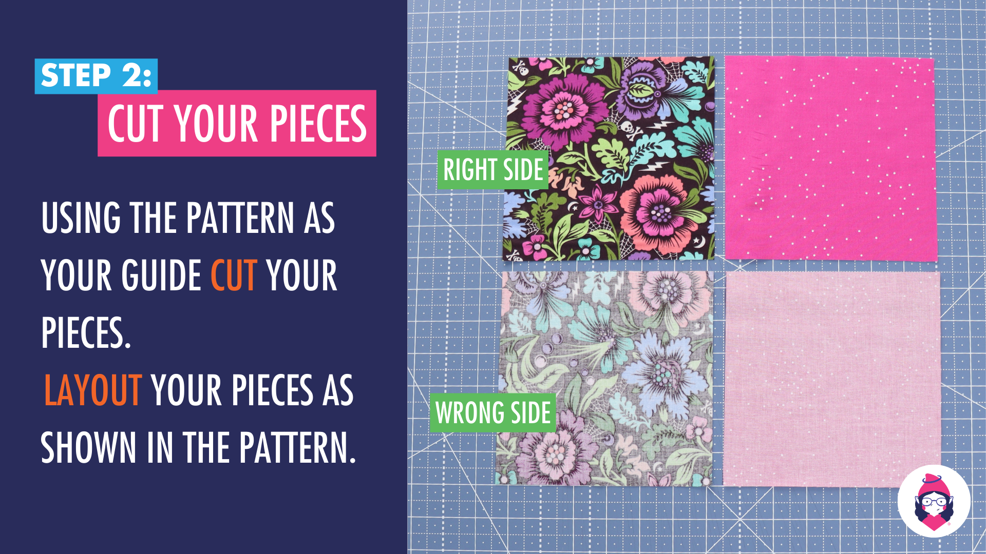 How to Make an Hourglass/Quarter Square Triangle Patchwork Unit Tutorial Step 2 Card