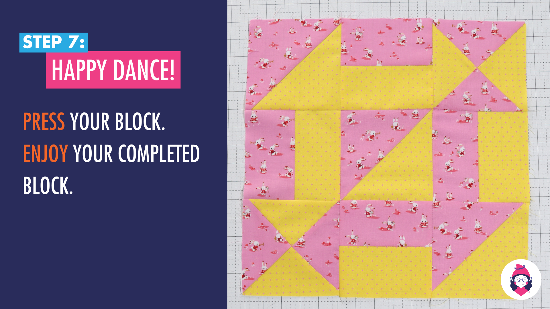 Split Churndash Patchwork Block Tutorial Step 7 Card